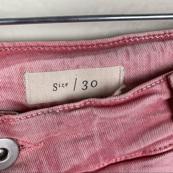 Pilcro Ultra High Rise Acid Wash Pink Jeans Anthropologie Size 30 Button Fly - Picture 6 of 10
